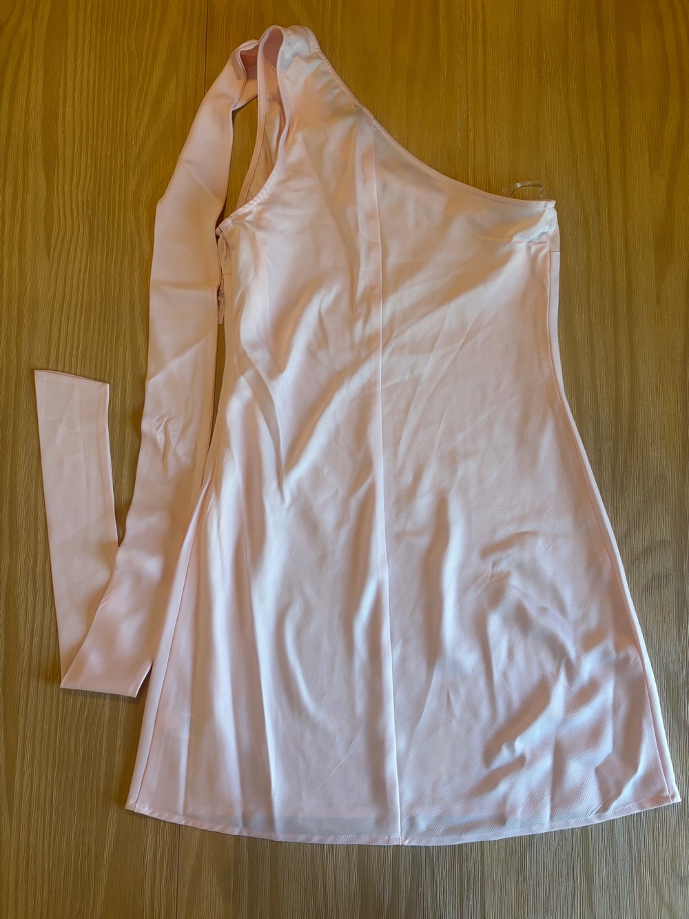 Wild Fable One Shoulder Satin Mini Dress Pink Size S NWT